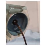 Vintage Mid Century Blue Glass Table Lamp