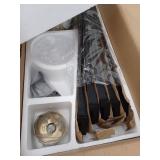 52 in. LED indoor Black and Gold Ceiling Fan