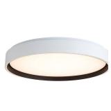 15 in. 30-Watt Modern White Sleek Integrated LED Flush Mount with White Acrylic Shade