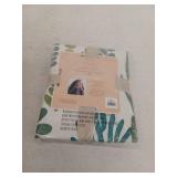 Jungalow Jardin Shower Curtain Green/Blue Cotton, Botanical Pattern, Machine Washable