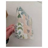 Jungalow Jardin Shower Curtain Green/Blue Cotton, Botanical Pattern, Machine Washable