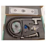 androme Single-Handle Pull Down Sprayer Coil Spring Gooseneck Kitchen Faucet with Deckplate Stainless Steel in Brushed Nickel