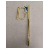 Gatco 22 inch Standing Toilet Tissue Holder, Polished Brass