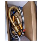 Phiestina Brushed Gold Widespread Bathroom Faucet 3-Hole 8 in. 2-Handle with Valve and Metal Pop-Up Drain Assembly