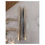 Baldwin Lakeshore Door Configuration 4 Keyed Entry Multi Point Trim Lever Set with Euro Profile Cylinder Below Handle, Brass