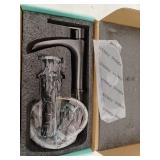 Waterfall Single Handle Bathroom Faucet with Metal Pop-Up Drain, Bathroom Sink Faucet Oil-rubbed Bronze