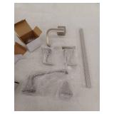 Bruxie 3-Piece Bath Hardware Set with 18 in Wall Mount Single Towel Bar, Paper Holder and Towel Ring in Brushed Nickel