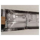 Wall Bar 6 -Spray Patterns with 1.8 GPM 4.5 in. Wall Mount Dual Shower Heads with Nail Glue Installation in Chome