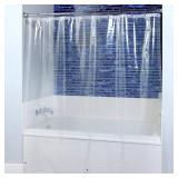SlipX Solutions 82 in. x 74 in. Extra Wide PEVA Shower Liner (Clear)