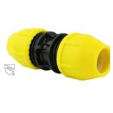 2 in. IPS DR 11 Underground Yellow Poly Gas Pipe Coupler