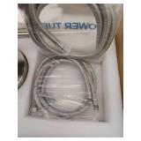 AKDY Stand Alone Tub Filler with Floor Mount Freestanding 45 in Tub Faucet Single Handle Brush Nickel Shower Easy Installation