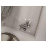 AKDY Stand Alone Tub Filler with Floor Mount Freestanding 45 in Tub Faucet Single Handle Brush Nickel Shower Easy Installation