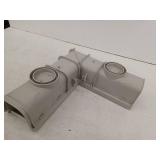 NDS 5 in. Pro Series Channel Drain 90 Degree Elbow and Grate Plastic Deep Profile, Light Gray