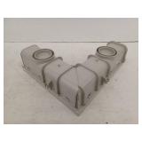 NDS 5 in. Pro Series Channel Drain 90 Degree Elbow and Grate Plastic Deep Profile, Light Gray