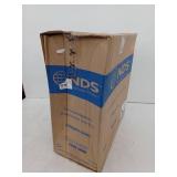 NDS 5 in. Pro Series Channel Drain 90 Degree Elbow and Grate Plastic Deep Profile, Light Gray