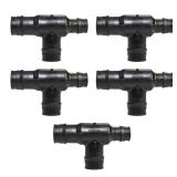 ProPEX 1 in. x 3/4 in. x 1 in. PEX-A Expansion Barb Engineered Polymer Reducing Tee (5-Pack)