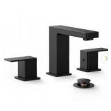 Modern Matte Black Bathroom Faucet Set