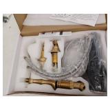 Brushed Gold Widespread Bathroom Faucet