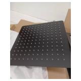 COBBE Modern Matte Black Square Rainfall Shower Head Set- Retail: $223