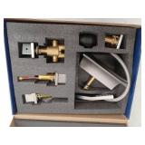 FLG 3-Handle Deck Mount Roman Tub Faucet with Hand Shower 5 Holes Brass Waterfall Tub Filler with Sprayer in Brushed Nickel