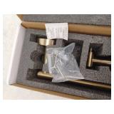 HOMEMYSTIQUE Wall Mounted Double Post Toilet Paper Holder in Vibrant Brushed Gold