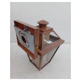 Bailey Park 14.25 in. Copper Outdoor Barn Wall Light with Clear Glass Shade