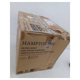 Hampton Bay 160 CFM Ceiling Mount Room Side Installation Bathroom Exhaust Fan with Adjustable LED Lighting and Night Light  White with Satin Nickel