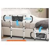 VEVOR Bed Assist Rail 180 Degree Foldable 450 lbs. Loading Bed Side Rails with 4-Level Handle