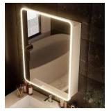 Reflexon 32x24 inch LED Lighted Medicine Cabinet with Mirror, White