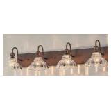 4-Light Bronze Bathroom Vanity Light Fixture