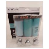 Better Living Products 76344-1 Euro Series TRIO 3-Chamber Soap and Dispenser, Chrome