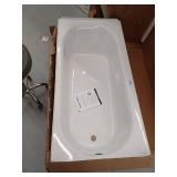 Princeton PRO 60 in. x 30 in. Soaking Bathtub with Left Drain in White