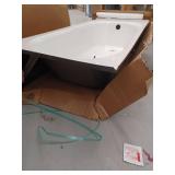 Princeton PRO 60 in. x 30 in. Soaking Bathtub with Left Drain in White