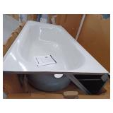 Princeton PRO 60 in. x 30 in. Soaking Bathtub with Left Drain in White