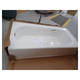 Princeton PRO 60 in. x 30 in. Soaking Bathtub with Left Drain in White