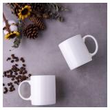 GBHOME 12 OZ Off White Coffee Mugs, Ceramic Bulk Coffee Mugs with Large Handle for Man, Woman, Light Weight Coffee Mugs Set of 6 for LatteCappuccinoCocoaMilk, Dishwasher and Microwave Safe