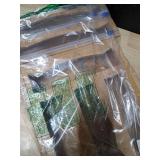 WHOMASS 6-in-1 Magnetic Bamboo Drawer Organizer for Food Bags and Wraps Adjustable Compartment Storage with Dispenser and Cutter Fits Gallon Quart Sandwich and Snack Sizes