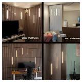 HAMRVL Black LED Recessed Lighting Kit - 6 PCS 16-Inch 3000k Dimmable Warm White LED Lights with Touch Switch, Wall Panel Light for Wood Slat Wall Panels, Headboards, Stairs, Under Cabinet, Home Decor