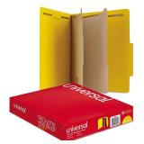 Universal Pressboard Classification Folders, Letter, Six-Section, Yellow, 10Box (10304)