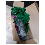 Wavwavw LED Christmas Car Spare Tire Decoration Make Your Own Truck Wreath 196.8 ft Tinsel Garland 24 Pcs Christmas Balls Ornaments Battery Operated Lights Outdoor Festive Accessory(Green)