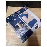 FloorPops x Very Gay Paint Gia Metric Coral and Blue Peel and Stick Floor Tiles, FP6335