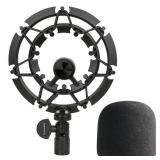 Youshares Blue Yeti Shock Mount with Foam Windscreen, Alloy Shockmount Reduces Vibration, Compatible for Yeti Microphones
