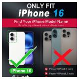 SHIELDON Wallet Case for iPhone 16 6.1\ 2024, Genuine Leather Folio Magnetic Closure Kickstand RFID Blocking Card Slots Full Protection Cover Compatible with iPhone 16 5G - Saddle Brownin