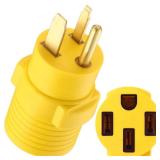 Kanayu EV Charger Adapter Compatible with NEMA 6-50P to 14-50R 50 Amp 3 Prong Welder Plug to 4 Prong Charging Connector, Welder Welding Charger Power Cord Adapter, EV use only, not for RV (Yellow)