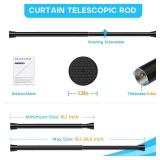 2 Pack Black Small Tension Curtain Rod 16-26 Inch,78\ inch Adjustable Short Curtain Rod No Drilling,Spring Curtain Rod for Windows Kitchen Closet Doorwayin
