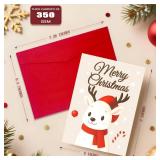 MYZHAOYUN Christmas Cards Set 5x7  18 Holiday Greeting Cards with Envelopes 6 Assorted Designs Boxed for Easy Storage Printed Messages Inside