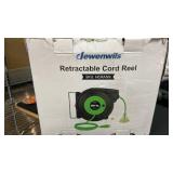 DEWENWILS Retractable Cord Reel, 50FT Extension Cord Reel, 14AWG3C SJTOW, Grounded Outlets Lighted Triple Tap, 13 Amp Circuit Breaker, WallCeiling Mountable, UL Listed
