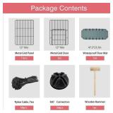 VISCOO 12 Panels Small Animal Playpen, 48\ x 24\in x 16\in Pet Playpen with Waterproof Mat, CandC Cage for Guinea Pigs, Puppy Play Pen, Bunny Playpen, Indoor Outdoor Portable Metal Wire Yard Fencein
