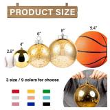 XmasExp 6in Large Christmas Ornaments Christmas Ball Ornaments Giant Tree Decoration Shatterproof Decorative Hanging Balls for Holiday Party Decor (Gold, 2pcs)
