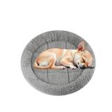 Enjoying Plush Cat Bed Mat, 15.75\ Round, Self Warming Dog Bed with Pillow, Puppy Kitty RelyingCurling Sleep Cushion, Warm Bed for Small to Medium Dogs Cats Rabbits, Antiskid Bottom, Mediumin